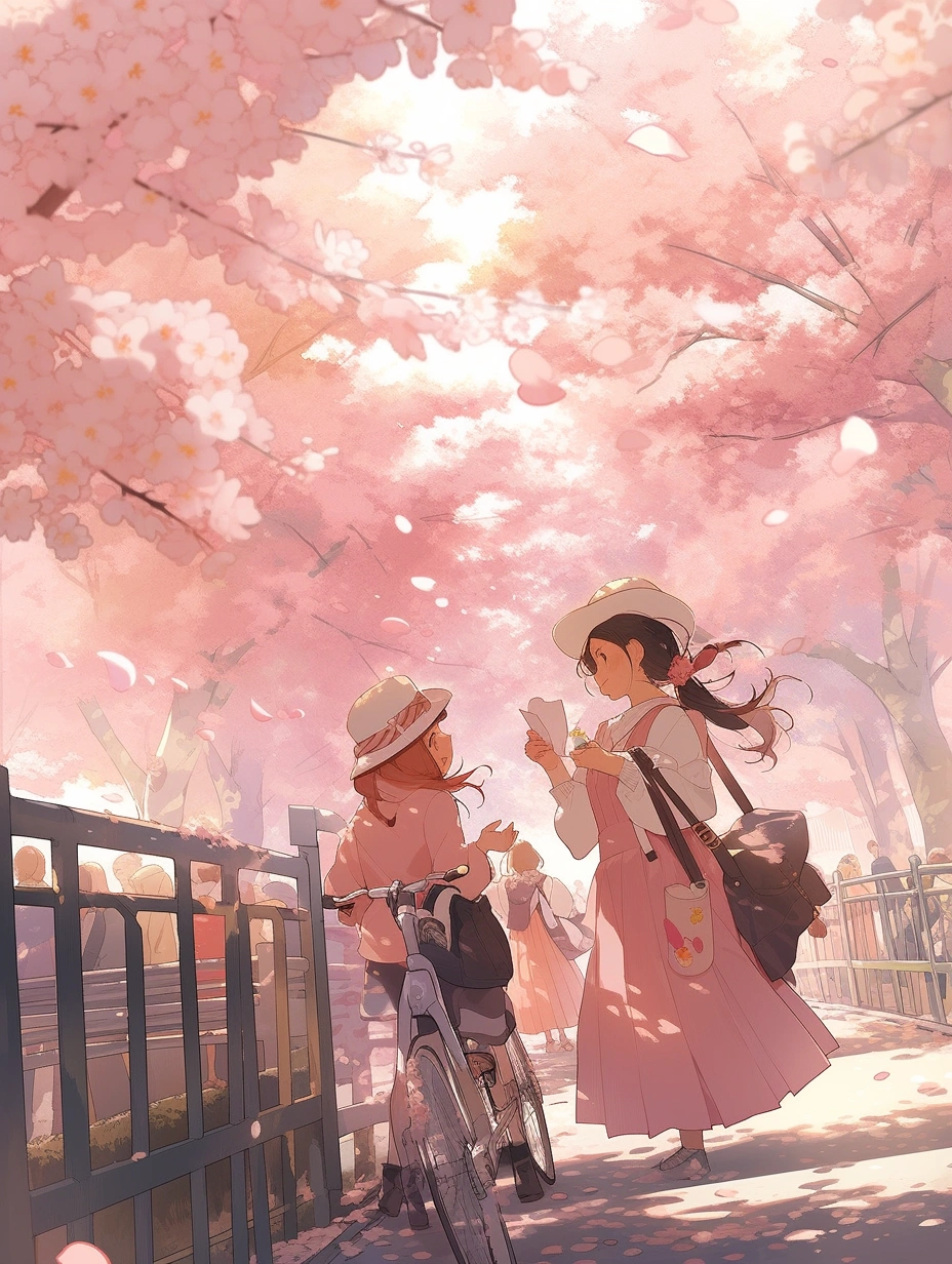 No.964 Cherry blossom viewing and girls | Aipictors