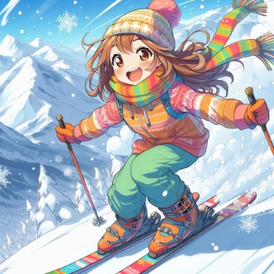 お題「スキー(をする女の子)」その2