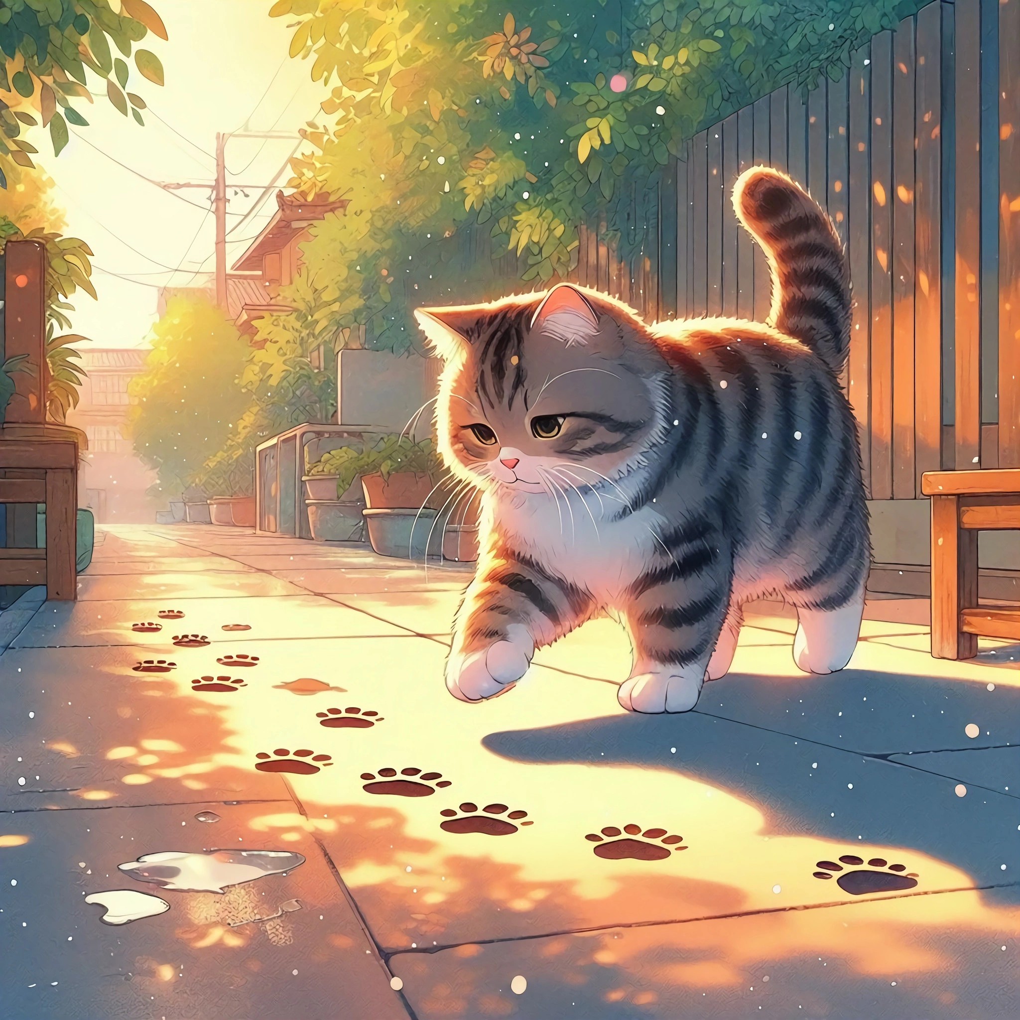 猫の足跡 | Aipictors